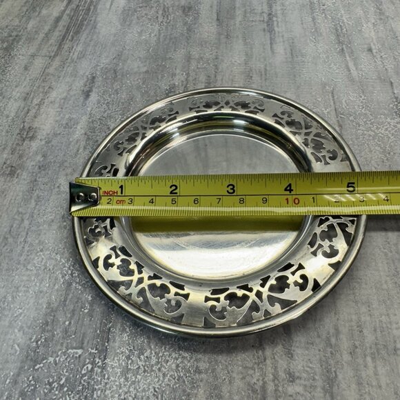 Vtg Roden Brother Sterling Silver Ashtray With Glass Insert 53 Grams 1.9 Fl Oz - Picture 7 of 11